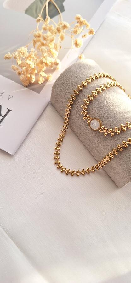 Natural Shell Cherry Circle Jewellery Set