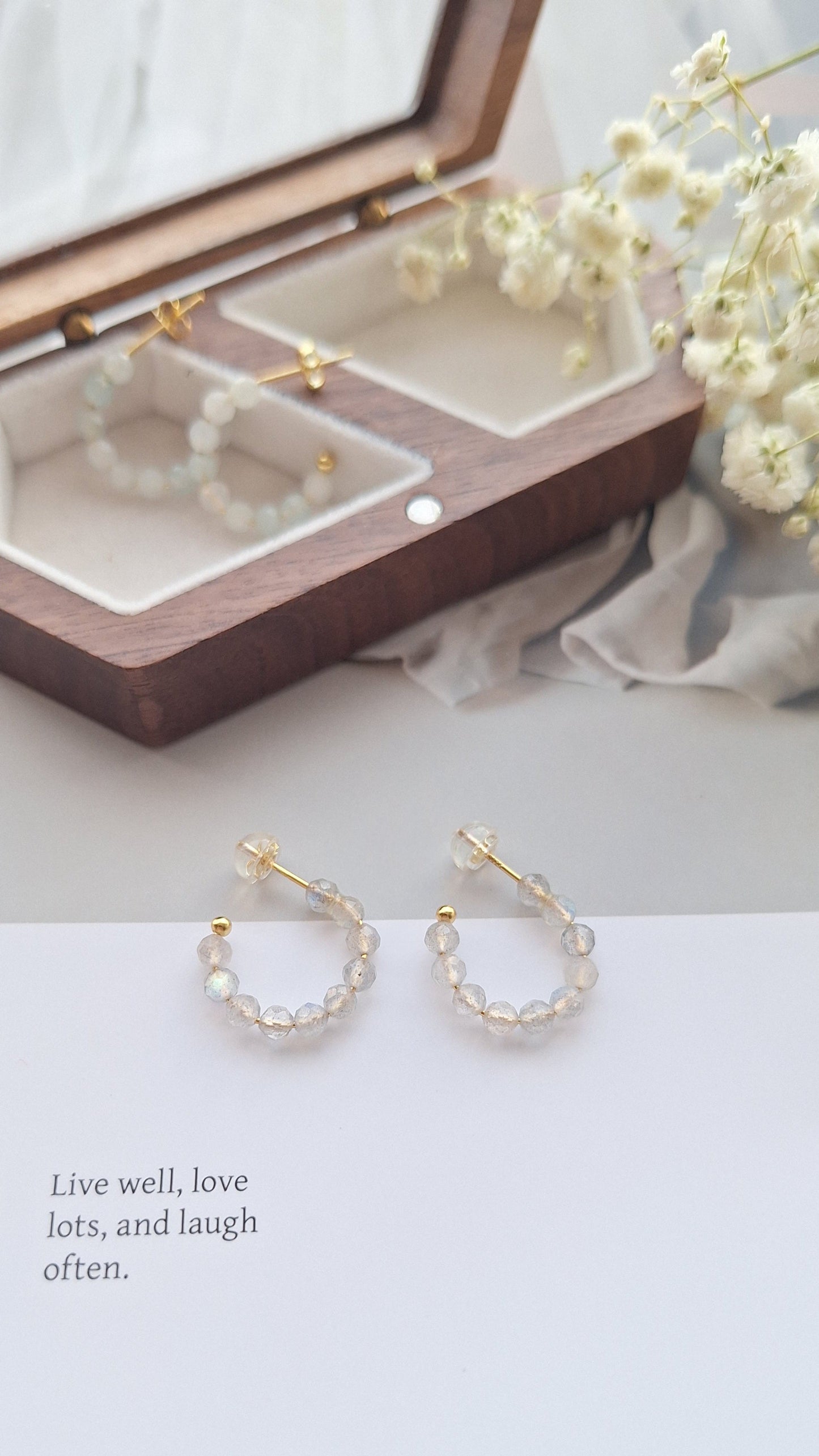 Labradorite Stud Earrings
