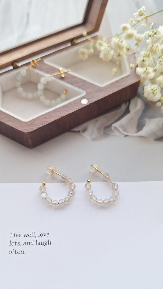 Labradorite Stud Earrings
