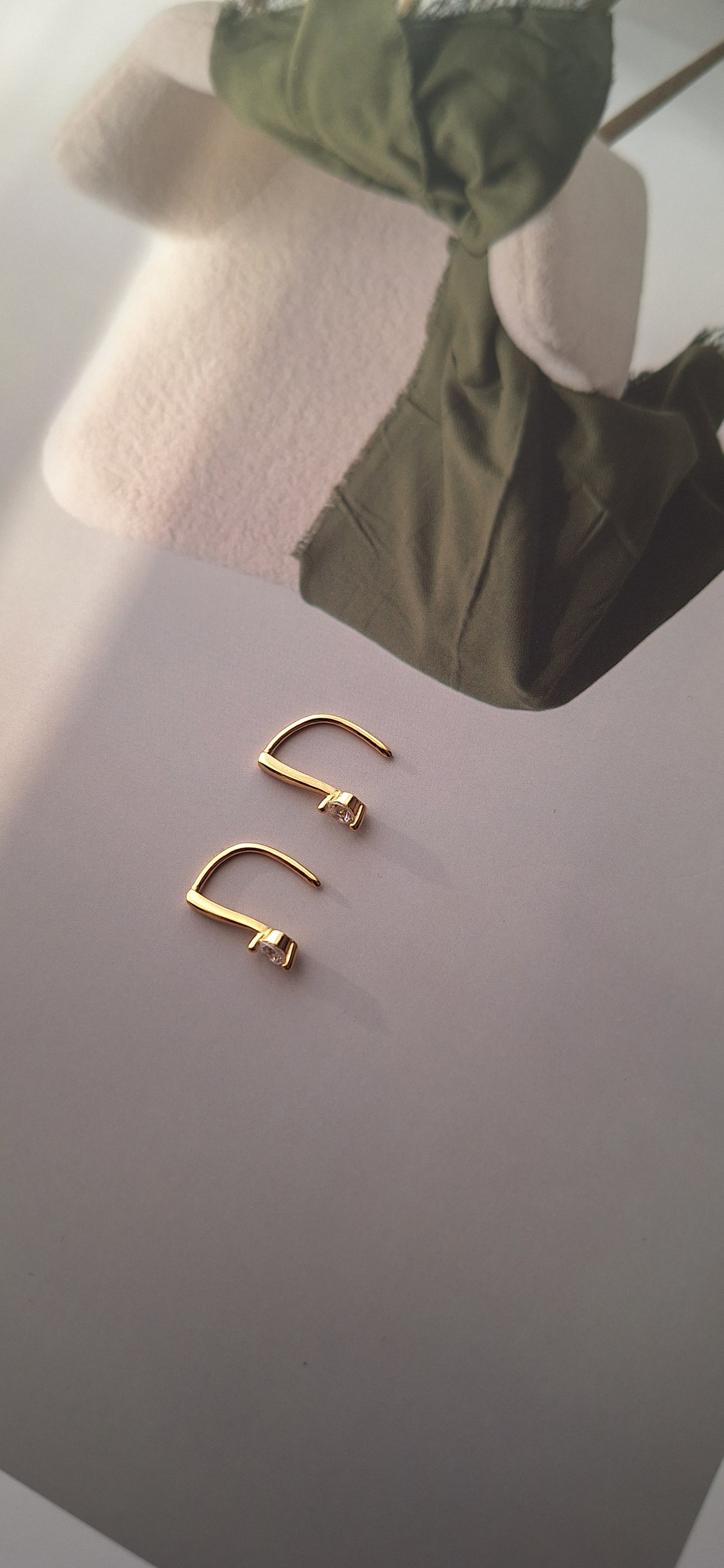 Gem Crystal Hook Earrings