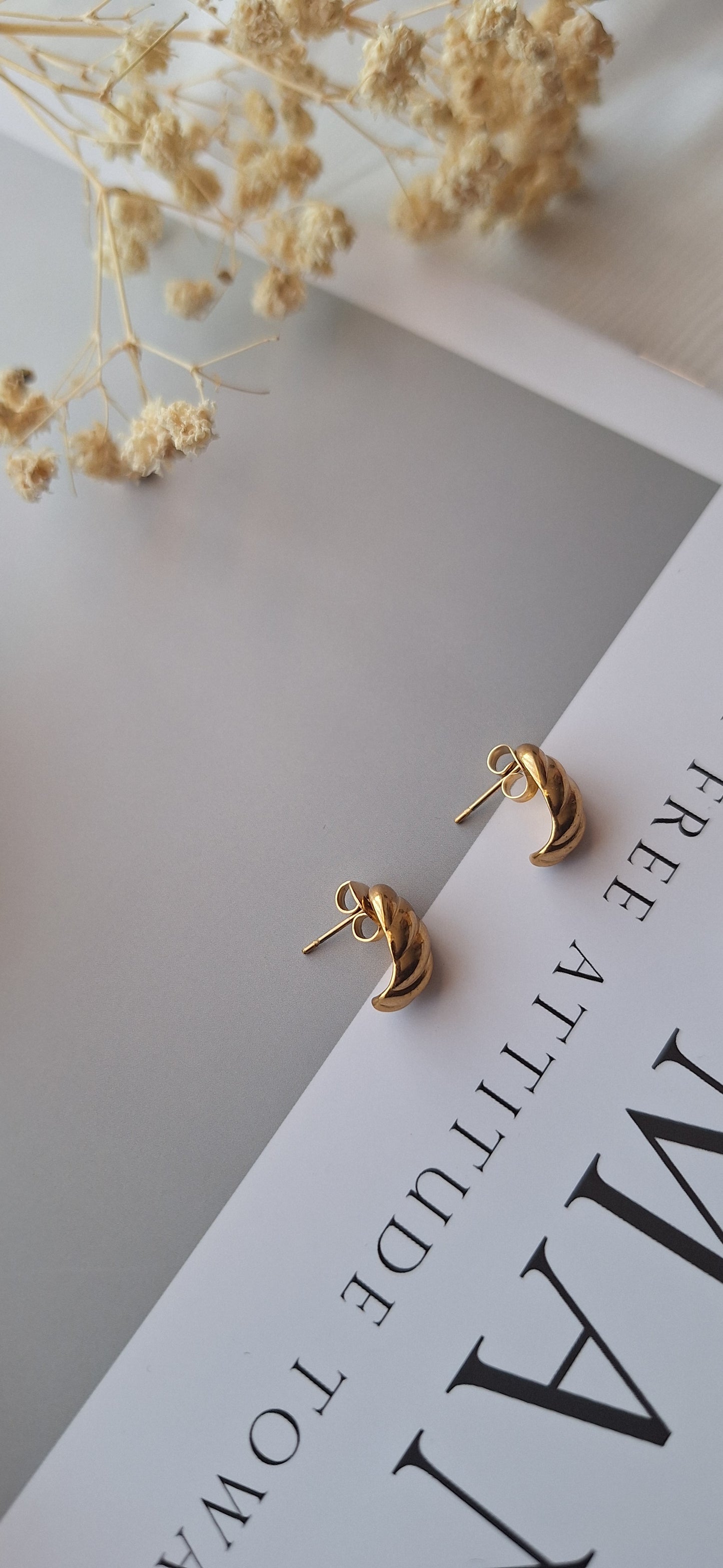 Croissant Stud Earrings