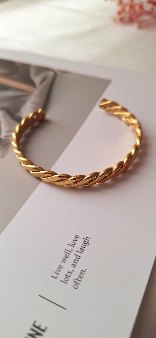 Rope Twist Cuff Bangle
