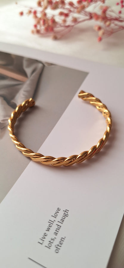Rope Twist Cuff Bangle