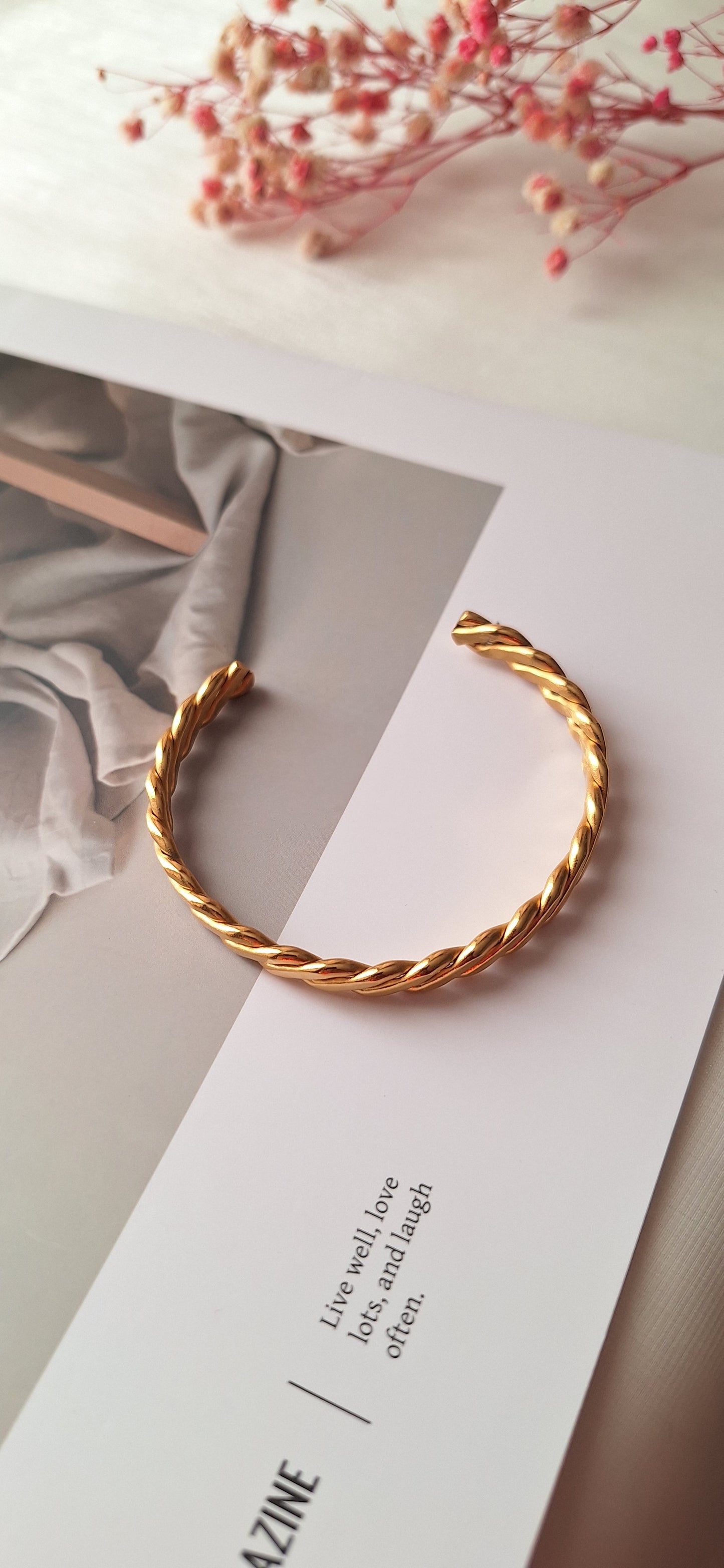 Rope Twist Cuff Bangle