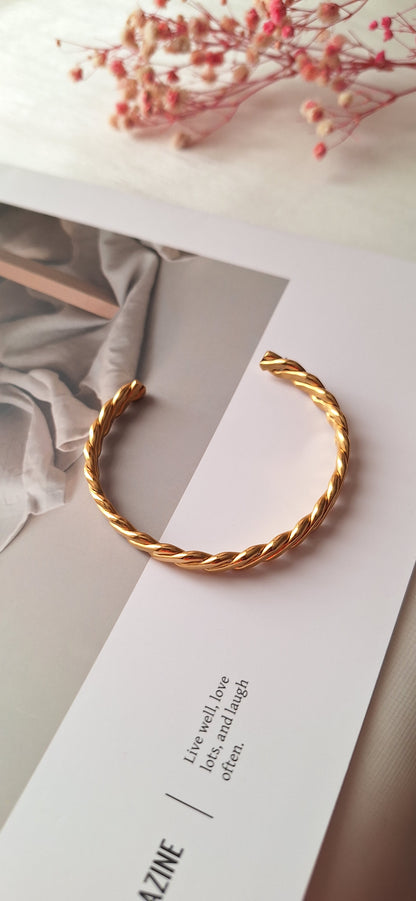 Rope Twist Cuff Bangle