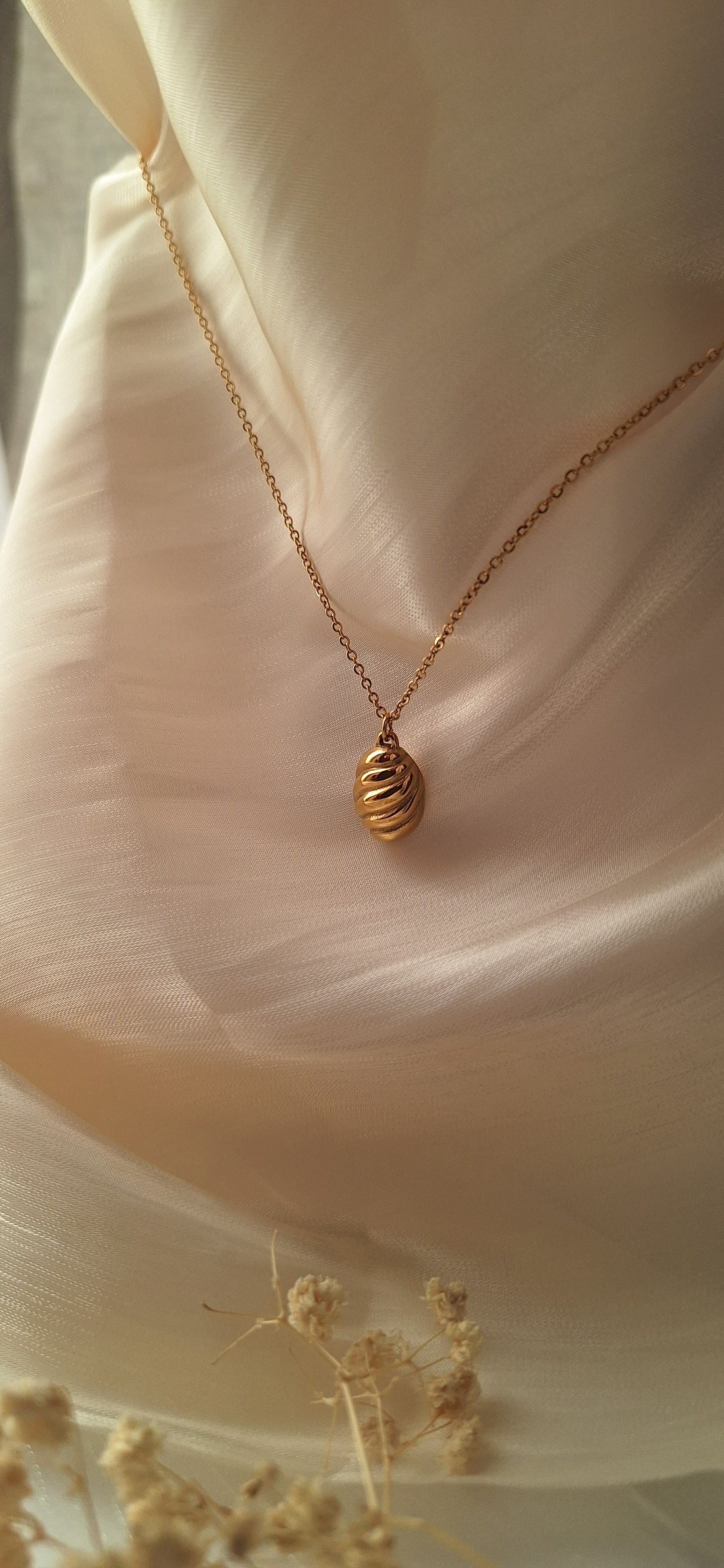 Twisted Croissant Necklace