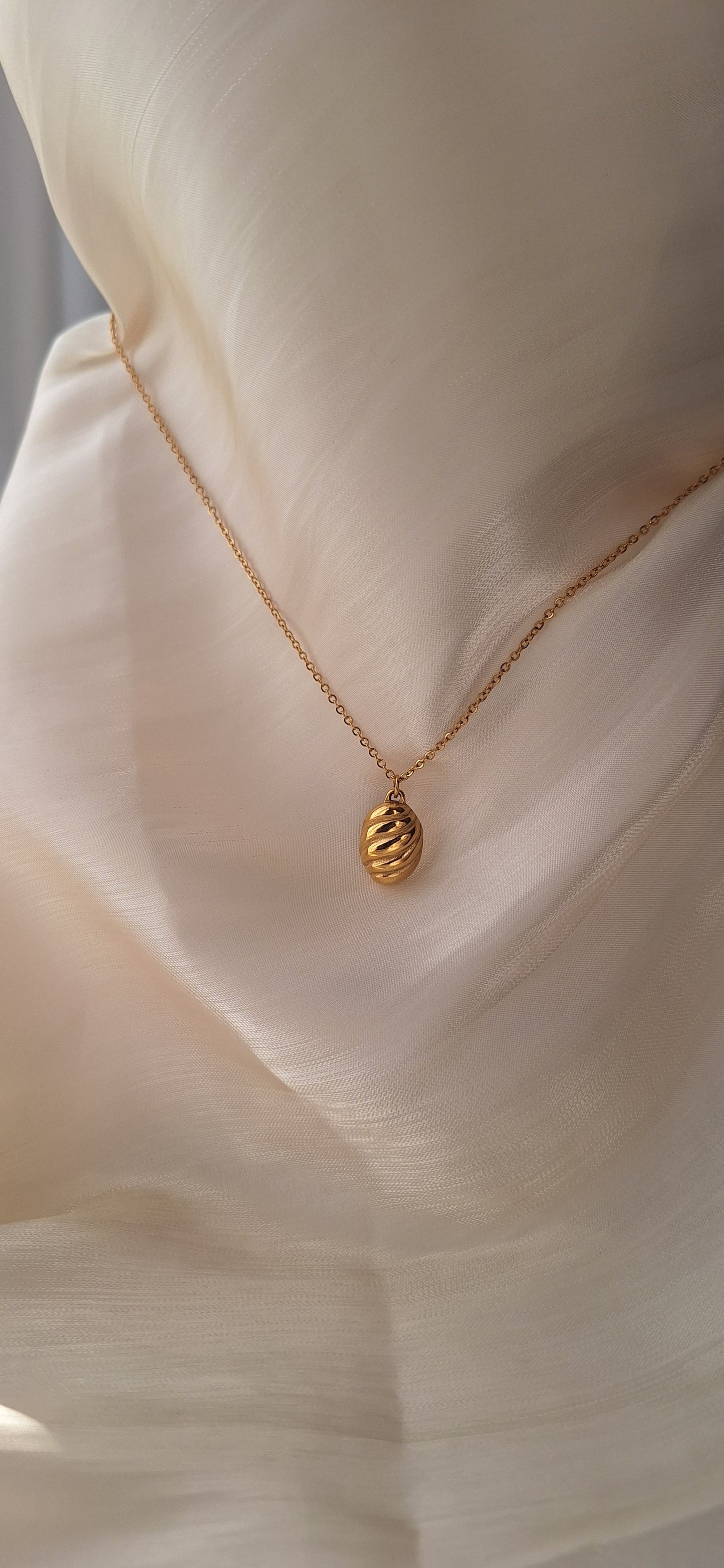 Twisted Croissant Necklace