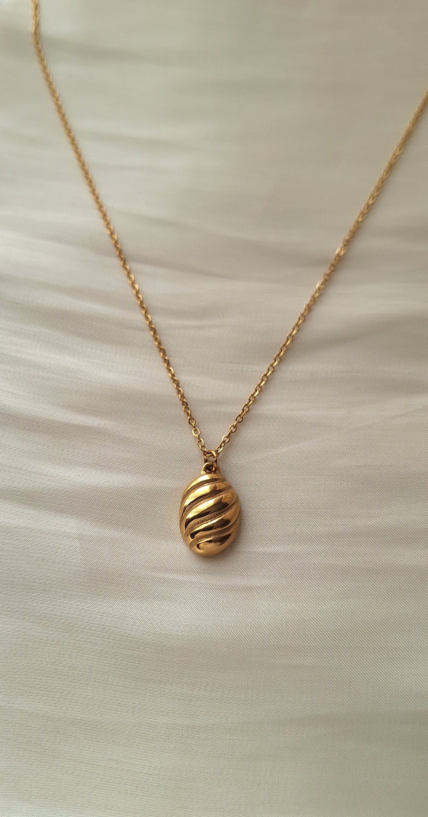 Twisted Croissant Necklace