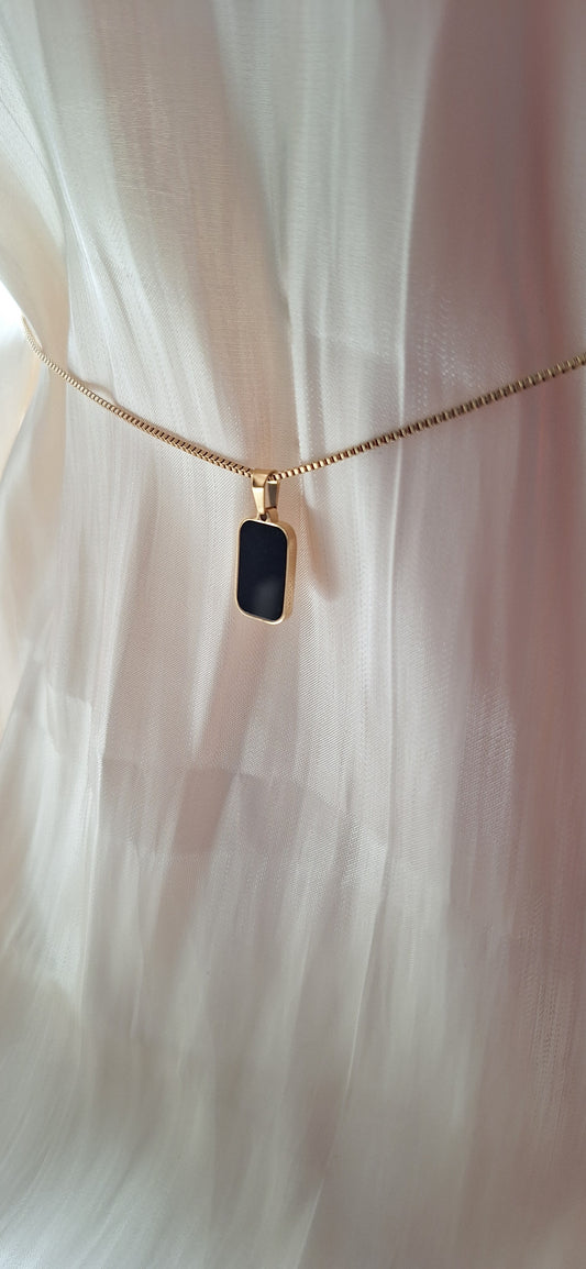 Black Rectangle Pendant