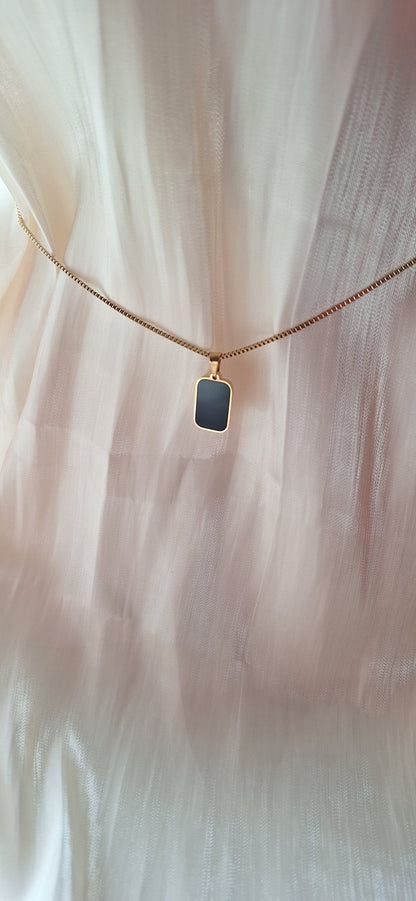 Black Rectangle Pendant