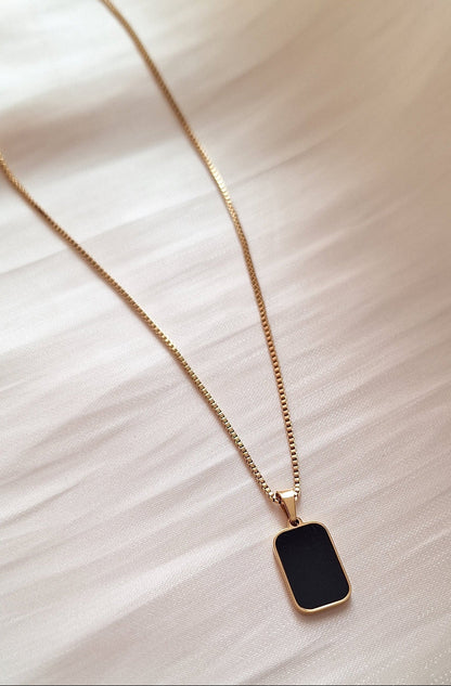Black Rectangle Pendant