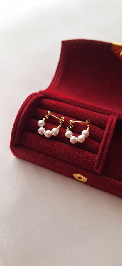 Freshwater Pearl Hoop Earrings