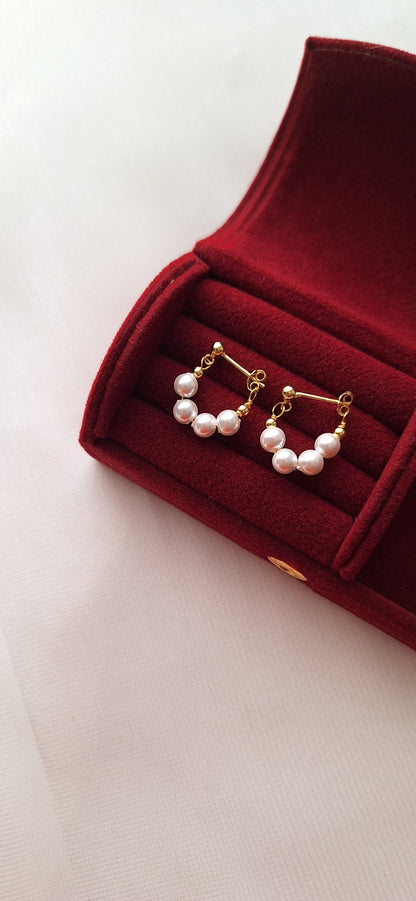 Freshwater Pearl Hoop Earrings