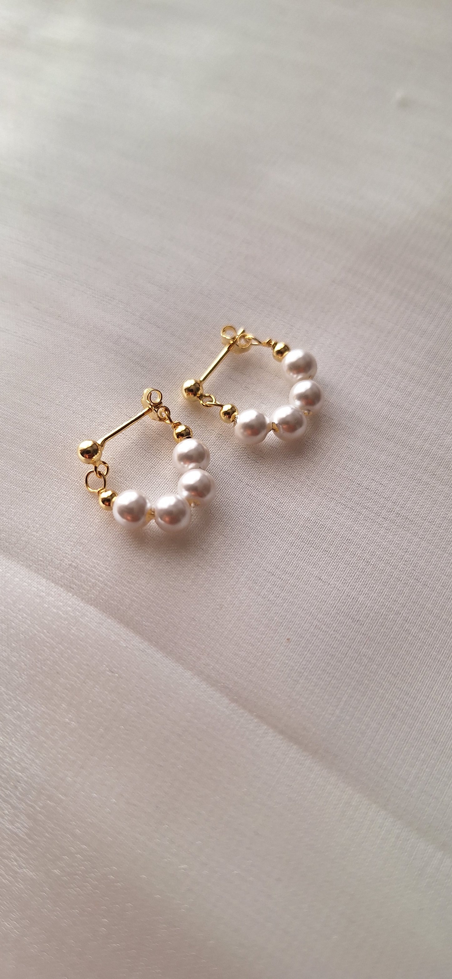 Freshwater Pearl Hoop Earrings
