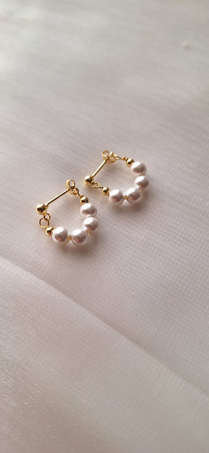 Freshwater Pearl Hoop Earrings