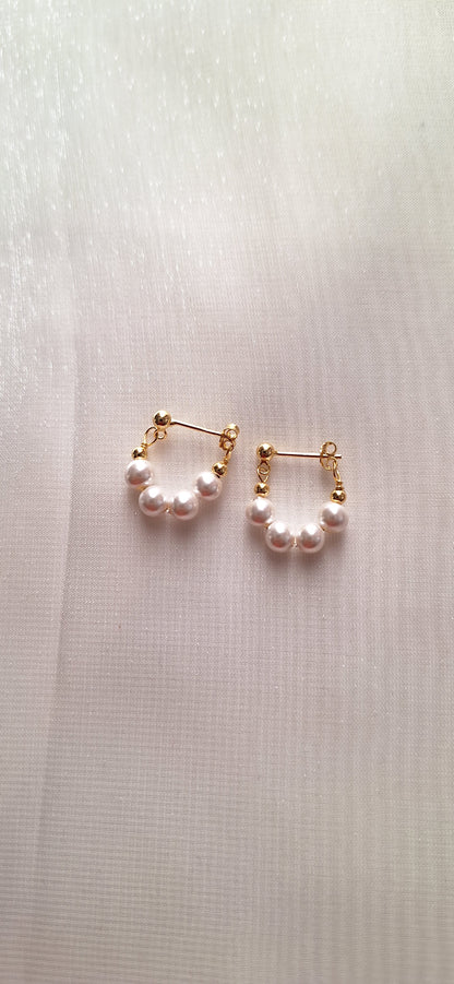 Freshwater Pearl Hoop Earrings