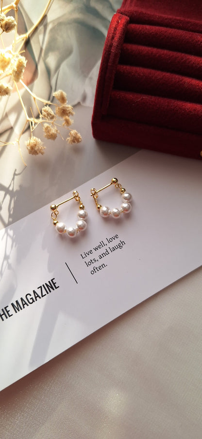 Freshwater Pearl Hoop Earrings