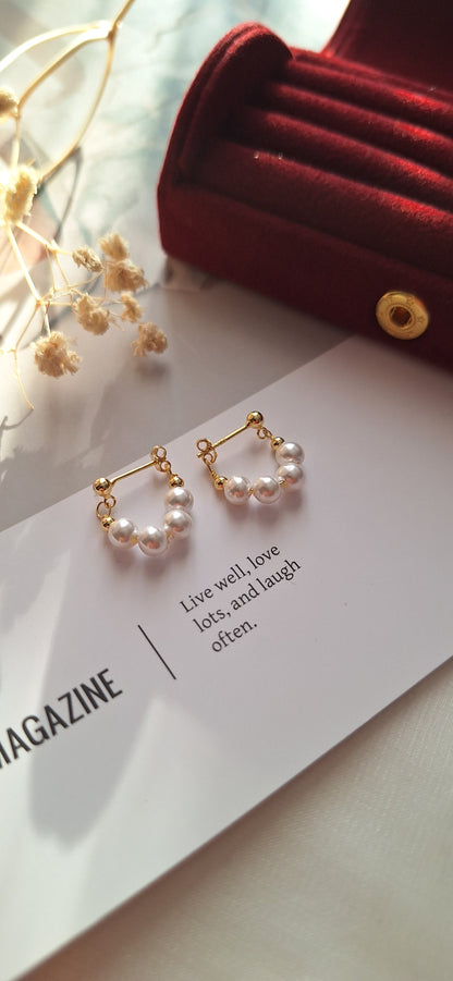 Freshwater Pearl Hoop Earrings