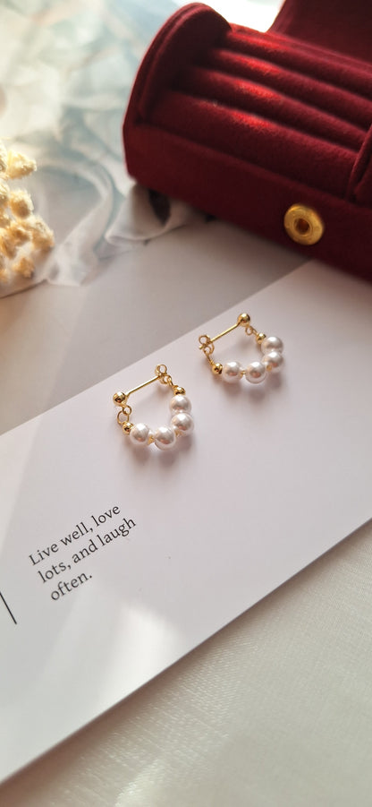 Freshwater Pearl Hoop Earrings