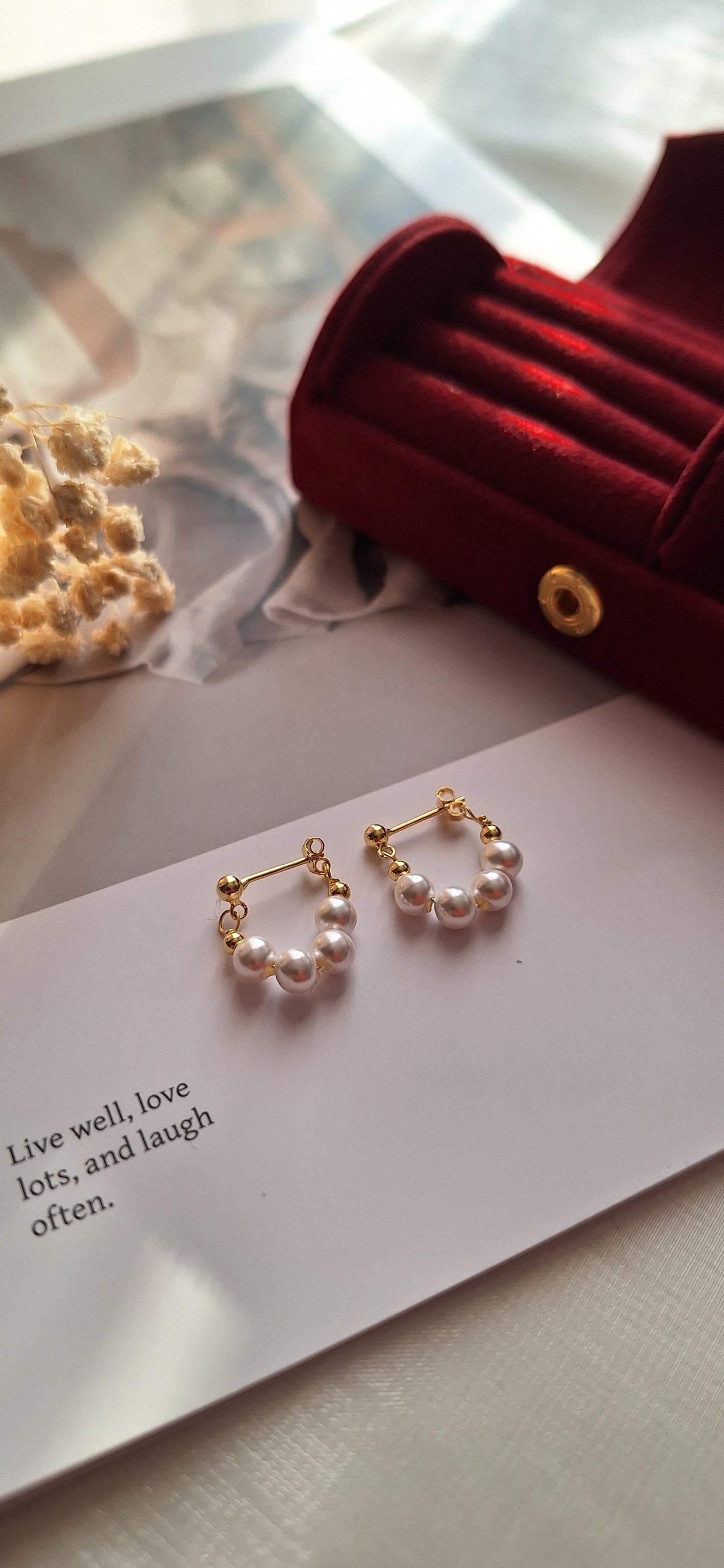 Freshwater Pearl Hoop Earrings