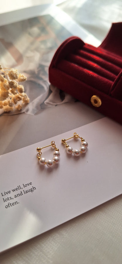 Freshwater Pearl Hoop Earrings
