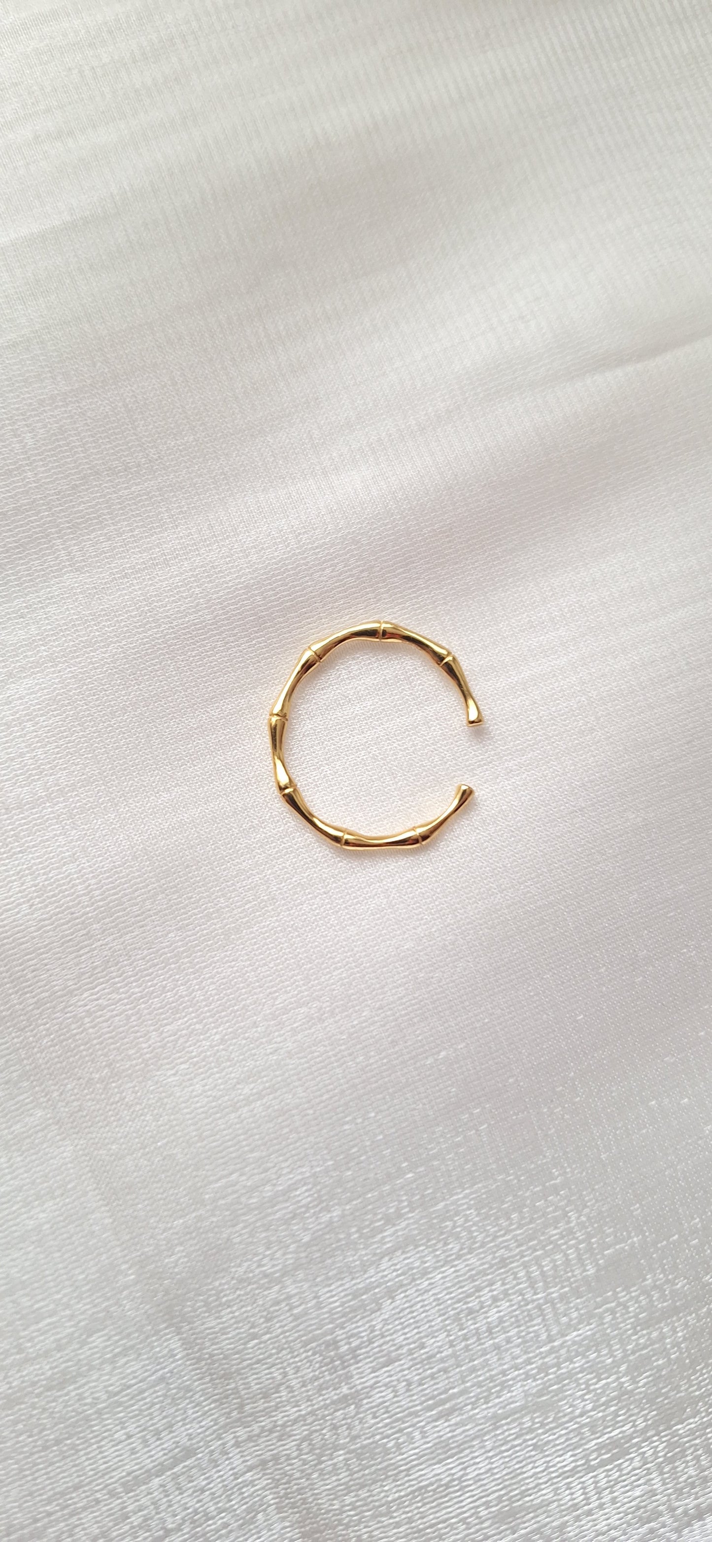 Bamboo Wavy Adjustable Ring