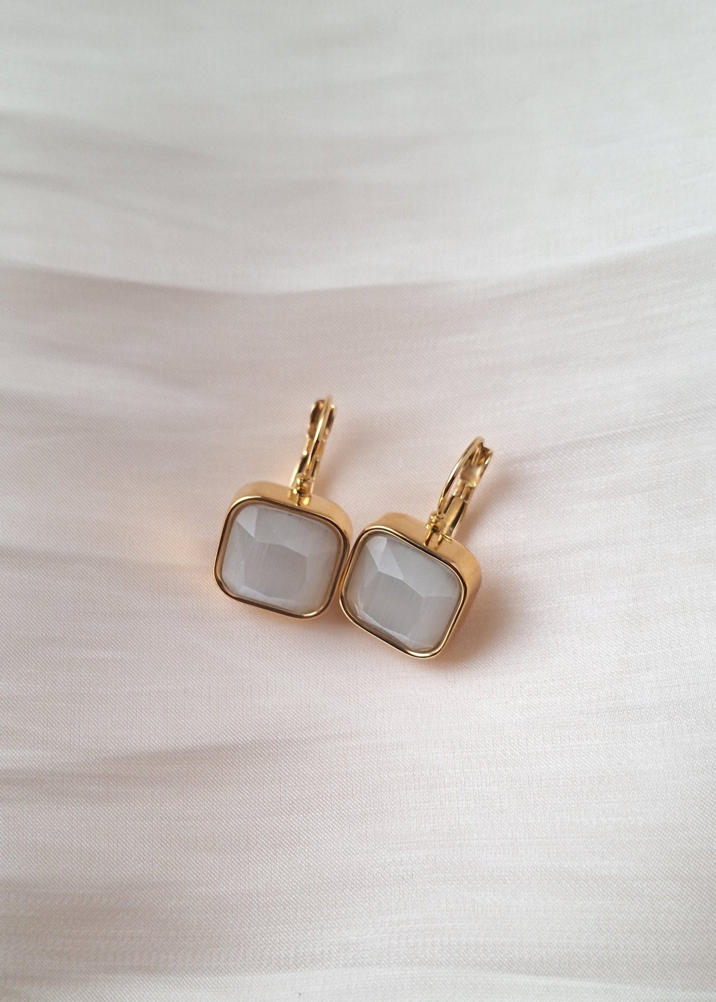 Gem Crystal Square Earrings