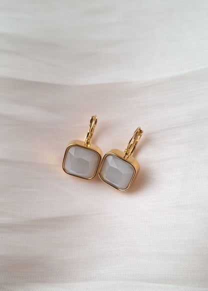 Gem Crystal Square Earrings