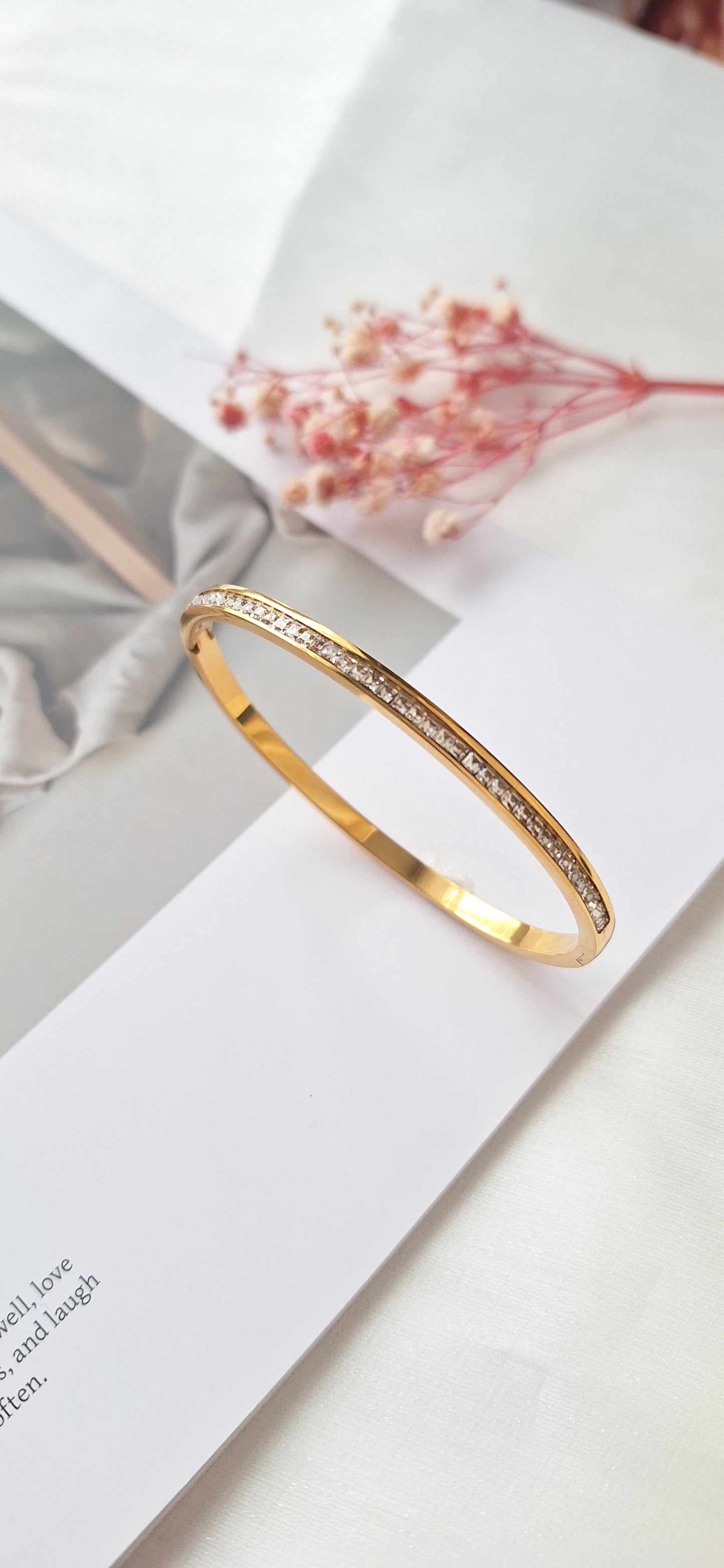 Sparkling Crystal Cuff Bangle