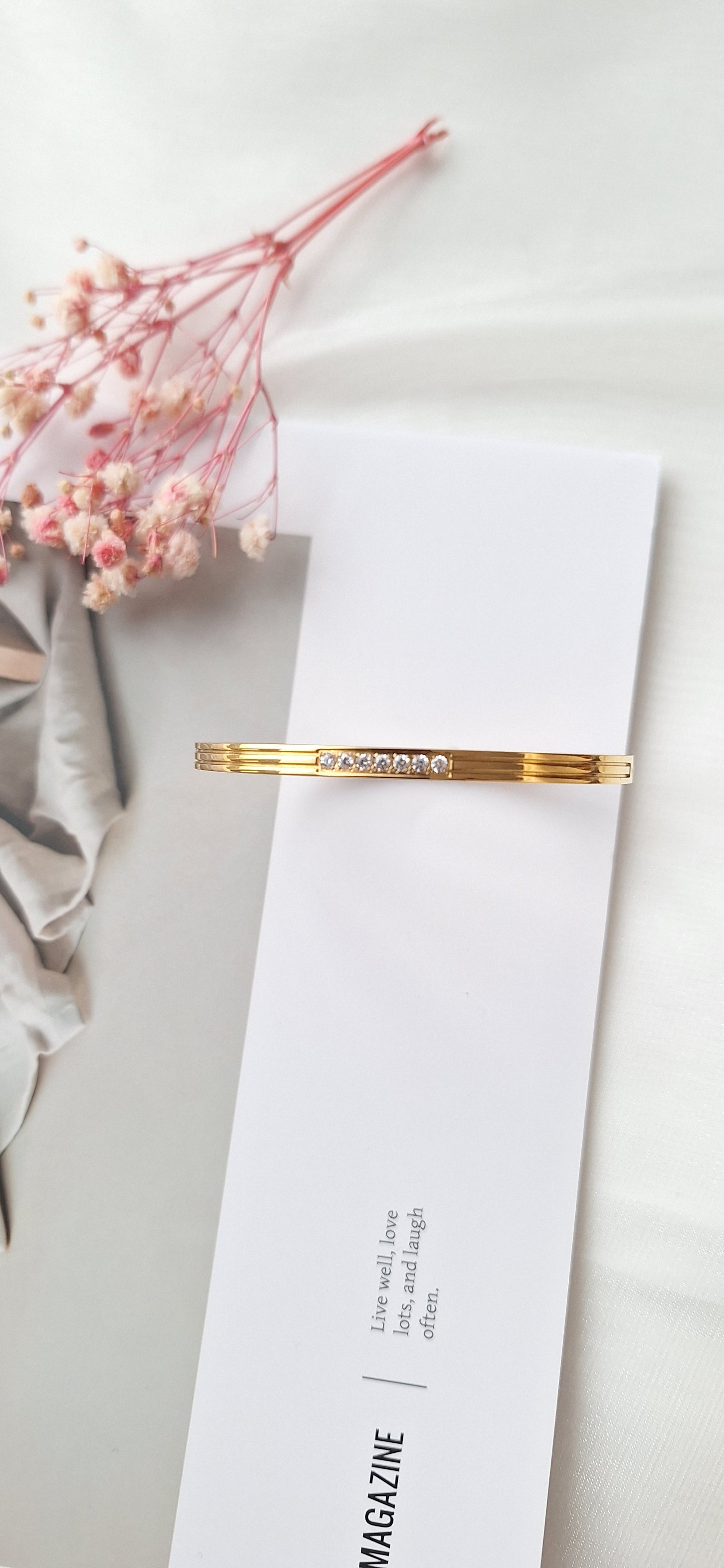 7 Crystal Cuff Bangle