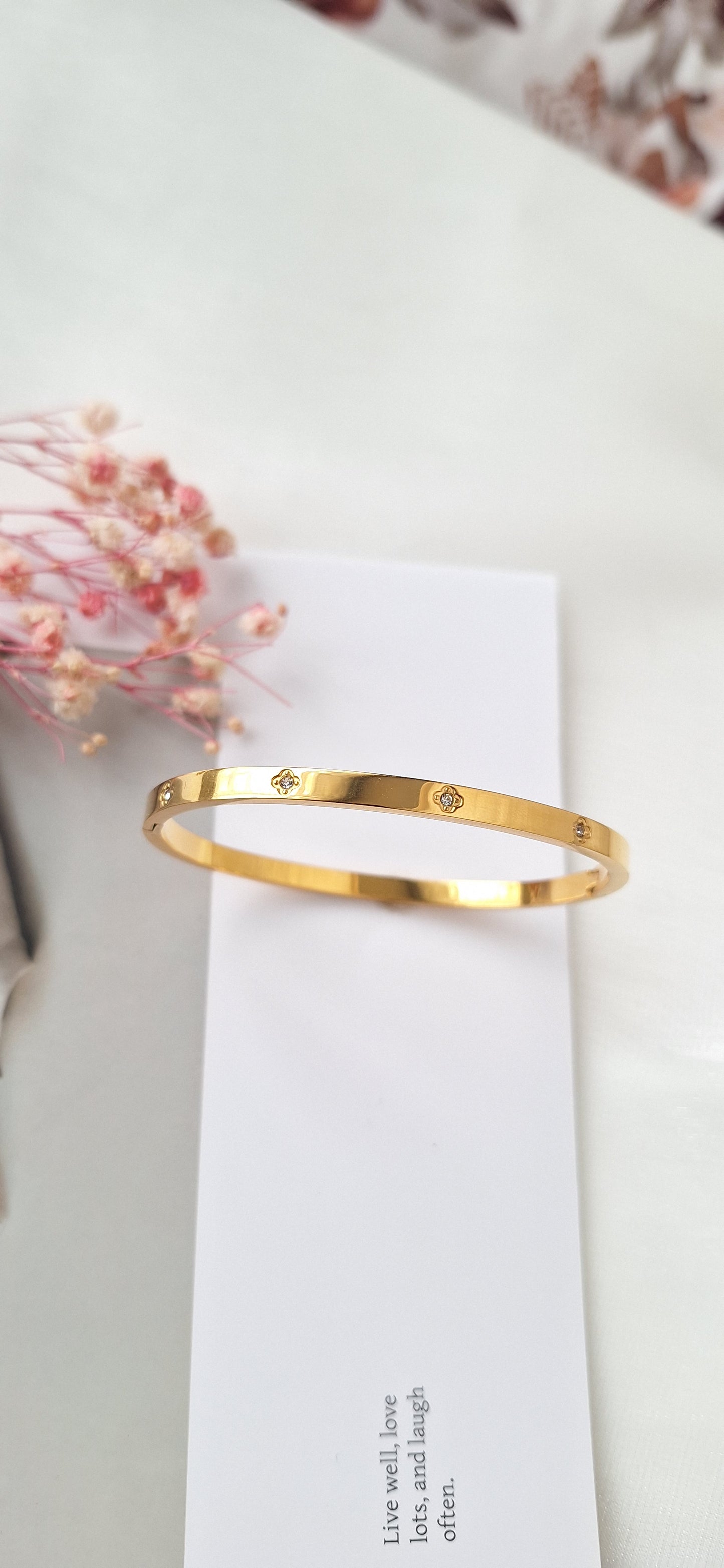 Cross Crystal Cuff Bangle