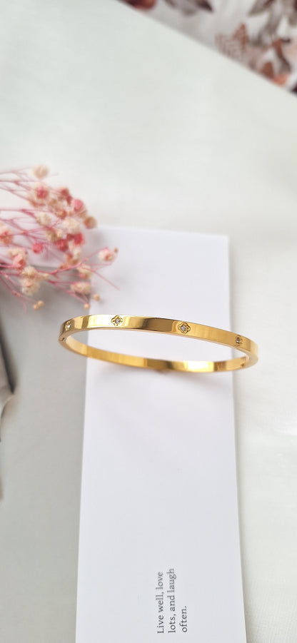 Cross Crystal Cuff Bangle