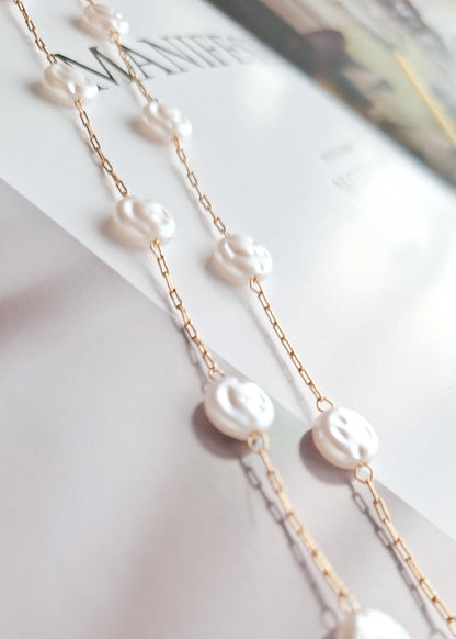 Round Pearl Glasses Chain